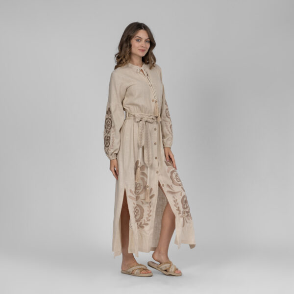 Embroidery linen dress - Image 8