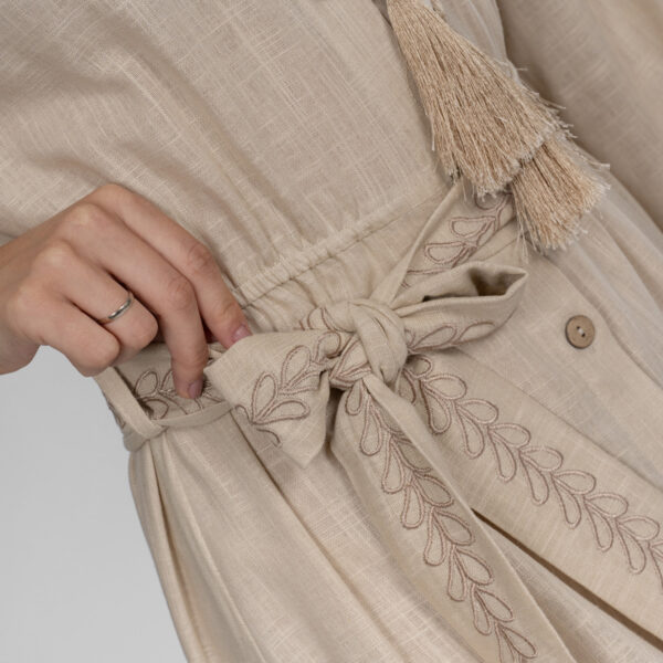 Embroidery linen dress - Image 12