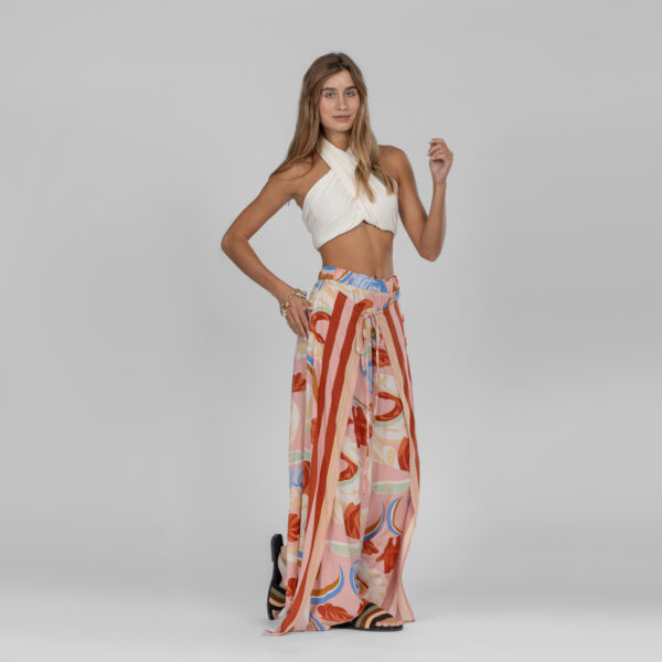 Floral viscose trousers - Image 2