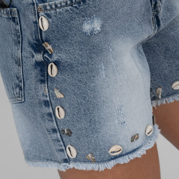 Seashell Denim Shorts - Image 4